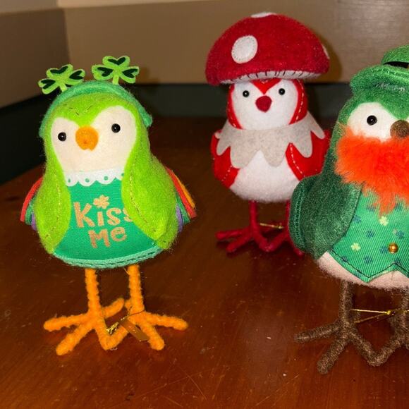 Featherly Friends Spritz - Spring/St. Patrick Festive St Patrick’s Spritz Bird Plush Set - Goldy, Lucky and Capster